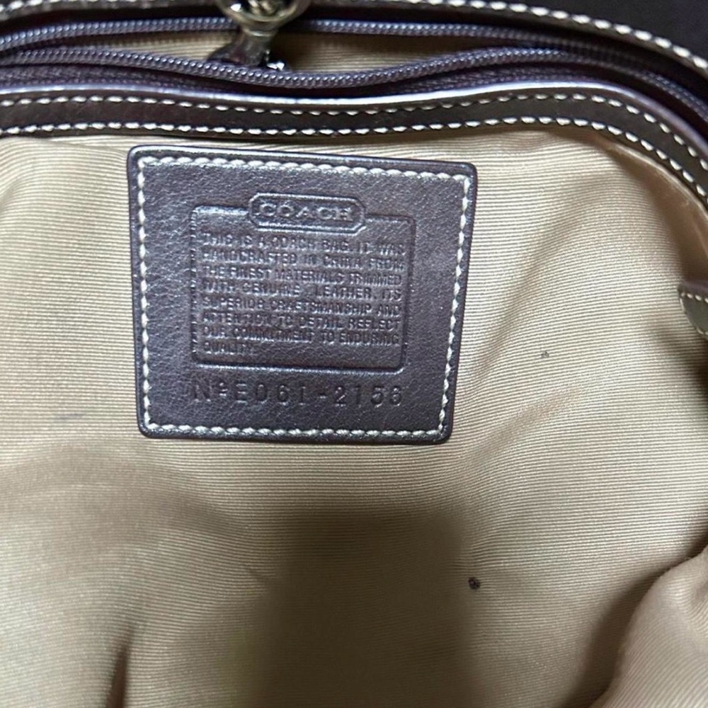 Coach Monogram Canvas and Leather Shoulder Bag - Brown and Black - Picture 4 of 4